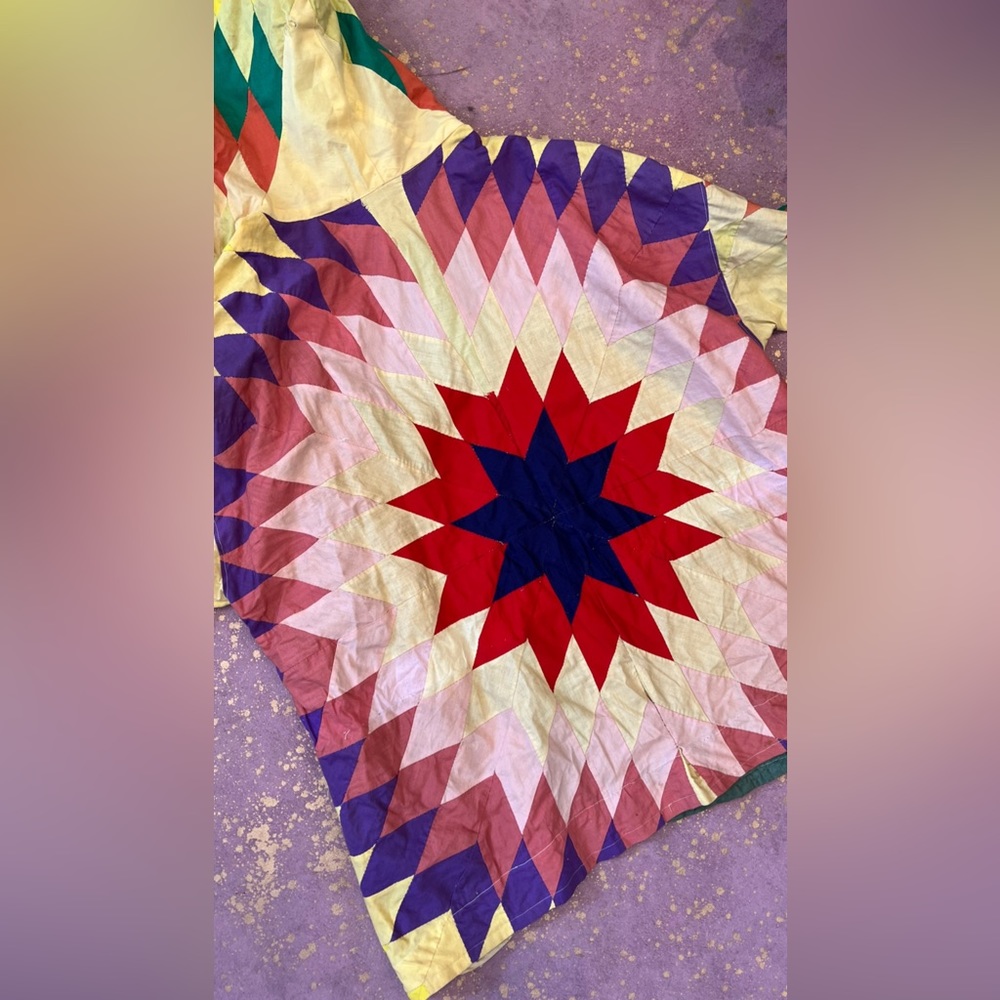 Handmade quilt top jacket. One size fits most.
